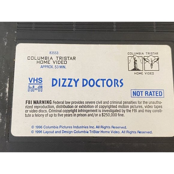 The Three Stooges Dizzy Doctors VHS Tape with 2 Other Movies 1996 Excellent Cond - Picture 5 of 16